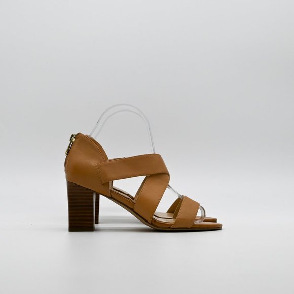 ADRIENNE VITTADINI Rowsey Block Heel Sandal Tan - Picture 7 of 7